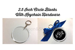 Acrylic Blanks, 2.5 Inch Circles w 1 Hole, Keychain blanks, blank acrylics, circle keychains, monogram keychain, monogram gifts circle blank