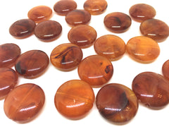 Brown Beads, Amber Beads, The Eclipse Collection, 23mm Beads, circular acrylic beads, bracelet necklace earrings, jewelry making, bangle