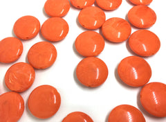 Orange Beads, The Eclipse Collection, 23mm Beads, circular acrylic beads, bracelet necklace earrings, jewelry making, bangle
