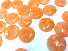 Orange Beads, Creamsicle, The Eclipse Collection, 23mm Beads, circular acrylic beads, bracelet necklace earrings, jewelry making, bangle