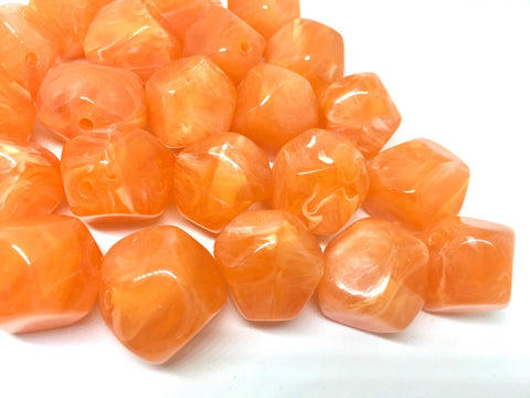 Orange Beads, Creamsicle, Acrylic Beads, The Jet-Setter Collection, 22mm beads, Colorful beads, Multi-Color Beads, Gemstones, Chunky Beads