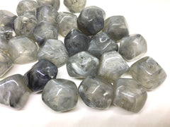 Gray Beads, Acrylic Beads, The Jet-Setter Collection, 22mm beads, Colorful beads, Multi-Color Beads, Gemstones, Chunky Beads