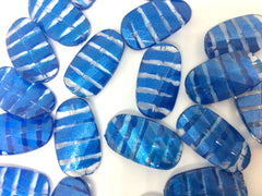 Blue Beads, Dark Blue, 30mm Beads, big acrylic beads, bracelet necklace earrings, jewelry making, acrylic bangle beads, royal blue beads