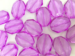 Light Purple Pinkish Beads, Multi Color Faceted 31mm Beads Bangle Necklace Statement Necklace Jewelry translucent big faceted crystal gems