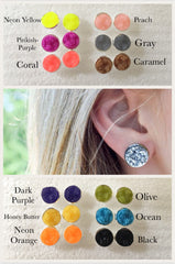 Druzy earring Kit, druzy earring kit, jewelry making kit, earring set, diy kit, diy jewelry, druzy studs, 12mm Druzy cabochon, stud earrings