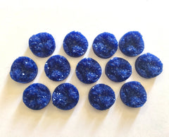 12mm Druzy Cabochons, Dark Blue, jewelry making kit, earring set, diy jewelry, druzy studs, 12mm Druzy, cabochon, stud earrings, blue