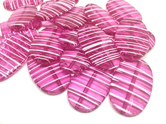 XL Dark Pink Painted 45mm beads, chunky jewelry, wire bangle, jewelry making, magenta Jumbo Beads, pink beads, large beads, pink necklace