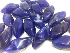 Dark blue 33mm Beads, navy blue beads, large acrylic tube beads, blue jewery, blue bangle, wire bangle, jewelry making, royal blue beads