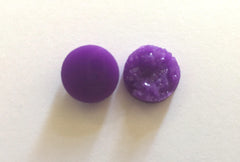 12mm Druzy Cabochons, Purple, jewelry making kit, earring set, diy jewelry, druzy studs, 12mm Druzy, cabochon, stud earrings