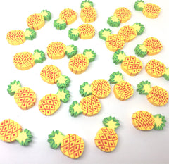 Pineapple Beads, Clay Beads, yellow beads, bracelet necklace earrings, jewelry making, clay beads, bangle bead, pineapple decor beads orange