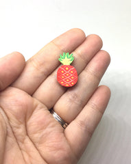 Pineapple Beads, Clay Beads, red beads, bracelet necklace earrings, jewelry making, clay beads, bangle bead, pineapple decor beads red