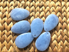 Sky Blue Teardrop Pendants, 57x36mm, acrylic gem pendants, 1 hole pendant, long necklace, wire wrapped pendant, wrapping pendant light blue