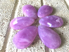 Lavender Teardrop Pendants, 57x36mm, acrylic gem pendants, 1 hole pendant, long necklace, wire wrapped pendant, wrapping pendant purple