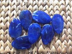 Dark Blue Teardrop Pendants, 57x36mm, acrylic gem pendants, 1 hole pendant, long necklace, wire wrapped pendant, wrapping pendant Royal Navy