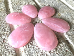 Soft Pink Teardrop Pendants, 57x36mm, acrylic gem pendants, 1 hole pendants, long necklace, wire wrapped pendant, wrapping pendant blush pin