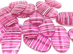 XL Dark Pink Painted 45mm beads, chunky jewelry, wire bangle, jewelry making, magenta Jumbo Beads, pink beads, large beads, pink necklace