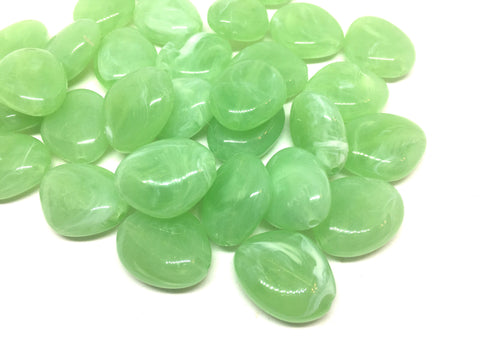 Light Green Beads, The Princess Collection, 25mm Beads, big acrylic beads, bracelet necklace earrings, jewelry making, green jewelry