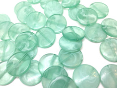 Mint Green round beads, light green circular beads, Creamy Beads, Bangle Making, Jewelry Making, 27mm Circle Beads, mint Jewelry, green jewe