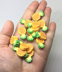 Pineapple Beads, Clay Beads, yellow beads, bracelet necklace earrings, jewelry making, clay beads, bangle bead, pineapple decor beads orange