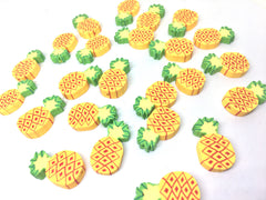 Pineapple Beads, Clay Beads, yellow beads, bracelet necklace earrings, jewelry making, clay beads, bangle bead, pineapple decor beads orange