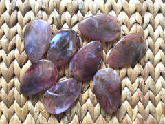 Purple Brown Teardrop Pendants, 57x36mm, acrylic gem pendants, 1 hole pendant, long necklace, wire wrapped pendant, wrapping pendant brown