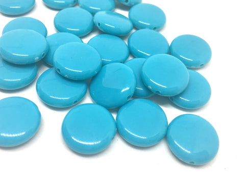 Turquoise blue 14mm Round Beads in 9 colors, Rainbow beads, circle beads, geometric jewelry, kids jewelry, bracelet beads, acrylic beads