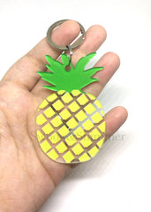 Pineapple Acrylic Blanks, 3 Inch keychain blanks, blank acrylics, pineapple keychain, monogram keychain, yellow and green, monogram gift