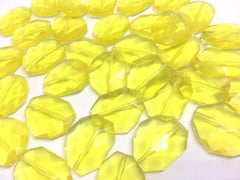Yellow Beads, The Aria Collection, 28mm Beads, big acrylic beads, bracelet necklace earrings, jewelry making, yellow acrylic bangle beads