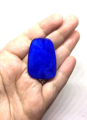XL 42mm Large ROYAL BLUE Gem Stone Beads, Acrylic Beads that look like stained glass for Jewelry Making, Necklaces, Bracelets, or Earrings