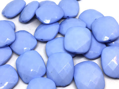 Periwinkle Faceted Puffed Oval 31mm Bead, Oval blue Bead, Bangle or Jewelry Making, bangle beads, blue jewelry, light blue beads