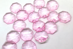 Pink DIAMOND 31mm acrylic beads, pink beads, plastic chunky craft supplies wire bangle, jewelry making, blush pink beads, gemstone beads