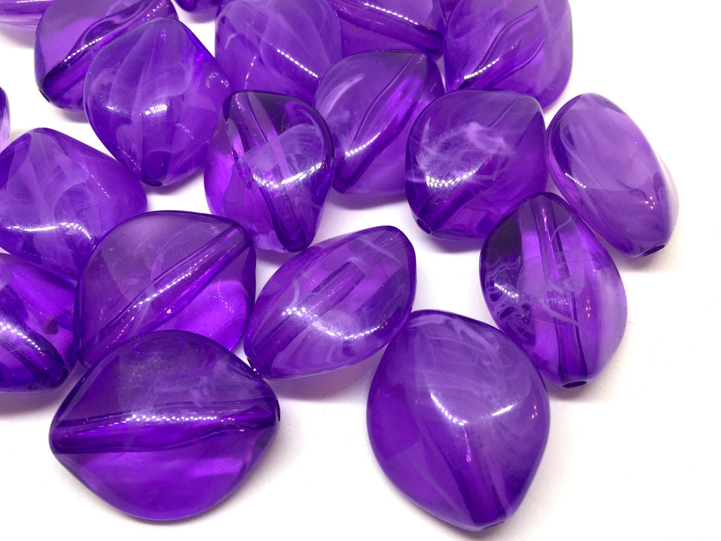 Purple Beads, deep purple oval Beads, Acrylic Beads, 31mm beads, Colorful beads, purple jewelry, purple Gemstones, Chunky Beads, bangle