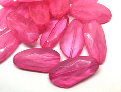 Large PINK Gem Stone Beads, SUNSET Collection, Acrylic faux stained glass jewelry Making, Necklaces, Bracelets or Earrings, pink jewelry