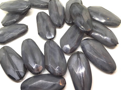 Large GRAY Gem Stone Beads, SUNSET Collection, Acrylic faux stained glass jewelry Making, Necklaces, Bracelets or Earrings, gray beads