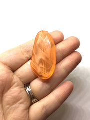 Large TANGERINE Gem Stone Beads, SUNSET Collection, Acrylic faux stained glass jewelry Making, Necklaces, Bracelets or Earrings, orange bead