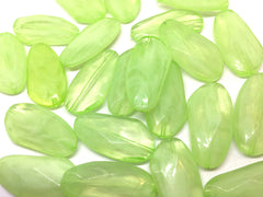 Large WINTER MINT Green Gem Stone Beads, SUNSET Collection, Acrylic faux stained glass jewelry Making, Necklaces, Bracelets or Earrings,