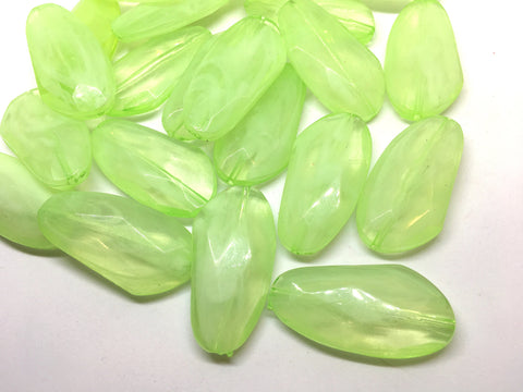 Large WINTER MINT Green Gem Stone Beads, SUNSET Collection, Acrylic faux stained glass jewelry Making, Necklaces, Bracelets or Earrings,