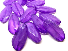 Large PURPLE Gem Stone Beads, SUNSET Collection, Acrylic faux stained glass jewelry Making, Necklaces, Bracelets or Earrings, purple beads