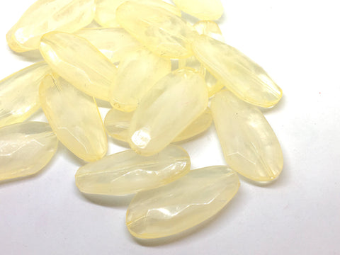 Large HONEY BUTTER Yellow Gem Stone Beads, SUNSET Collection, Acrylic faux stained glass jewelry Making, Necklaces, Bracelets or Earrings