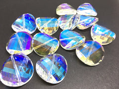29mm Glass Crystal in colorful clear, faceted crystals for jewelry creation, bangle jewelry making, clear glass crystals round circles round