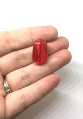Red 21mm Beads, geometric acrylic beads, bracelet necklace earrings, jewelry making, acrylic bangle beads, red beads, red bangle, red jewel