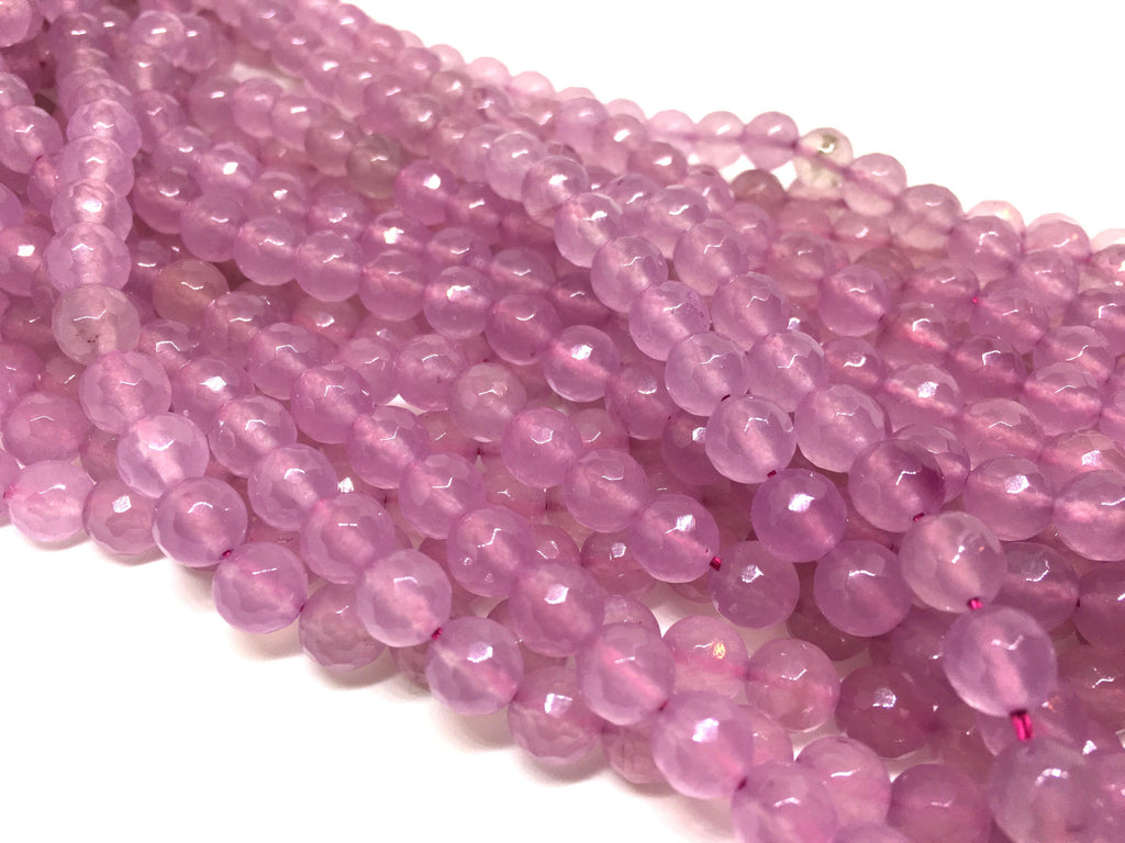 8mm lavender purple Agate faceted Glass round Beads, jewelry Making beads, Wire Bangles, long necklaces, tassel necklace, purple gemstones