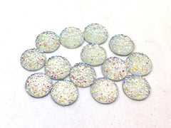 12mm Druzy Cabochons, SNOWGLOBE, jewelry making kit, earring set, diy jewelry, druzy studs, 12mm Druzy, cabochon, stud earrings, white