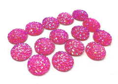 12mm Druzy Cabochons, HOT pink SPARKLE, jewelry making kit, earring set, diy jewelry, druzy studs, 12mm Druzy, cabochon, stud earrings PINK