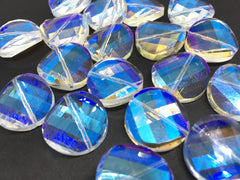 20mm Glass Crystal in Aurora Borealis, faceted crystals for jewelry creation, bangle making beads, rainbow crystals, rainbow beads, glass