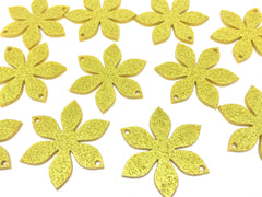 Gold Glitter 37mm Flower 2 Hole Acrylic Beads, Acrylic cut outs, acrylic blanks, Jewelry Making tassel Necklaces, wire Bracelets Earrings
