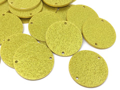Gold glitter Acrylic Blanks, 2 Hole Acrylic Disc, 1.5&quot; Across, 38mm, 2 Holes for Bangle Making, Necklace or Keychain, Jewelry Making, tassel