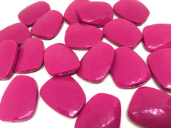 Dark Pink Beads, The Cruise Collection, 31mm Beads, big acrylic beads, bracelet necklace, acrylic bangle beads, pink jewelry, dark pink