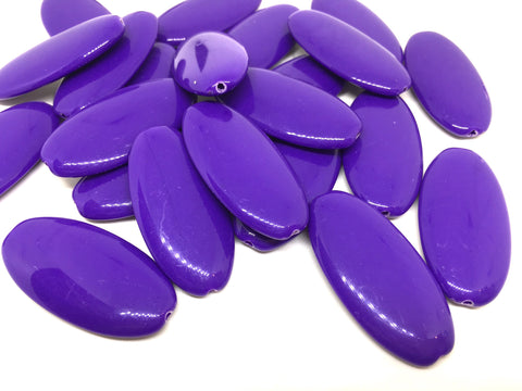 Oval purple Large Acrylic Beads, oval 40mm beads, craft supplies, bangle bracelets or necklaces, wire bangle, purple jewelry purple necklace