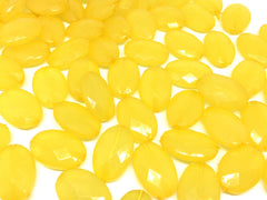 Yellow Oval 14mm Bead, Oval yellow faceted Bead, Bangle Jewelry Making, bangle beads, yellow jewelry, yellow beads, small yellow beads